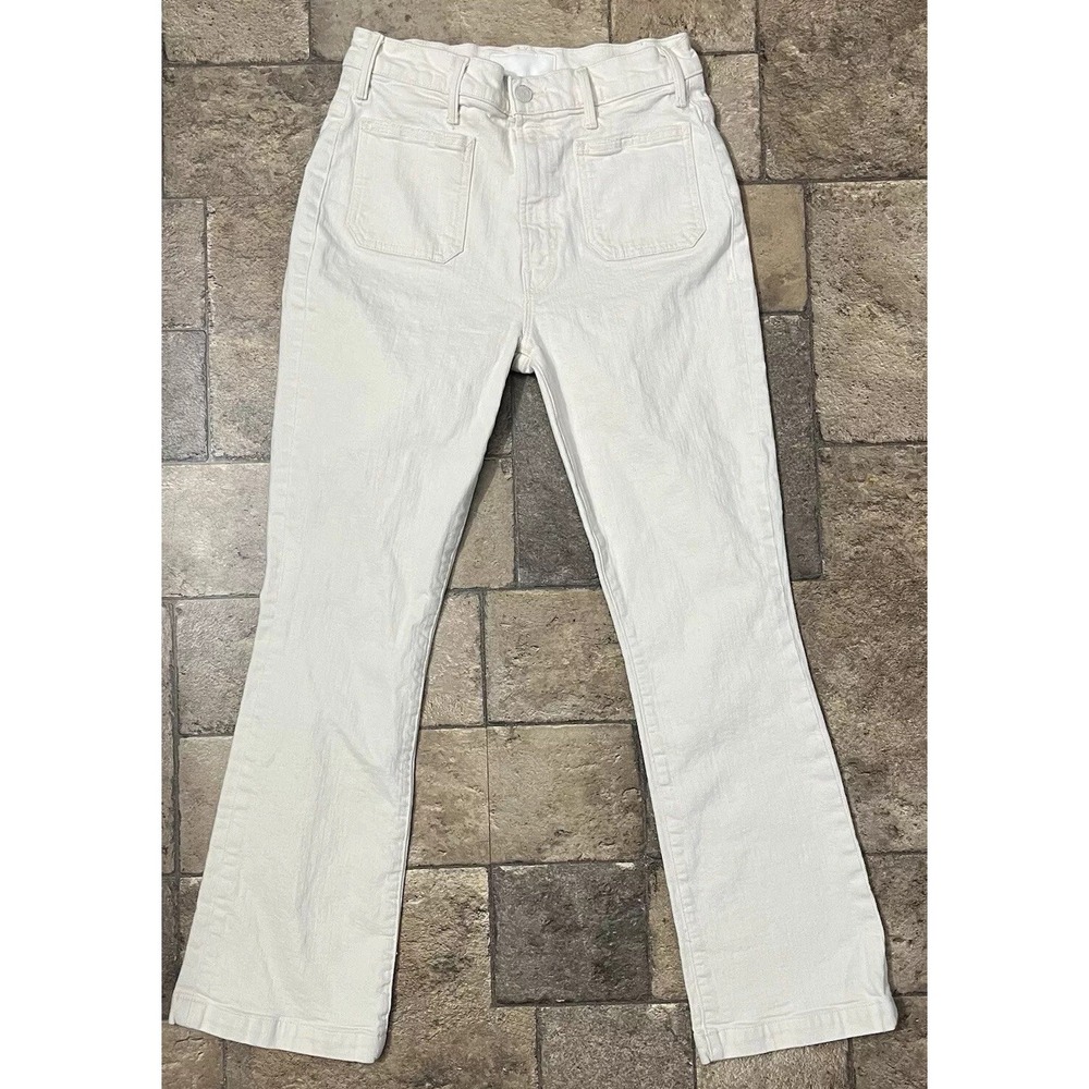 Mother Superior Hustler Patch Pocket Flood Jeans Size 28 Cream Colored